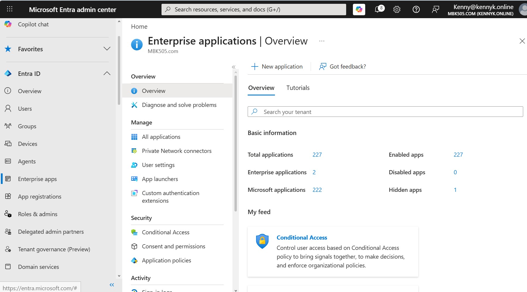 Entra Enterprise Applications Overview