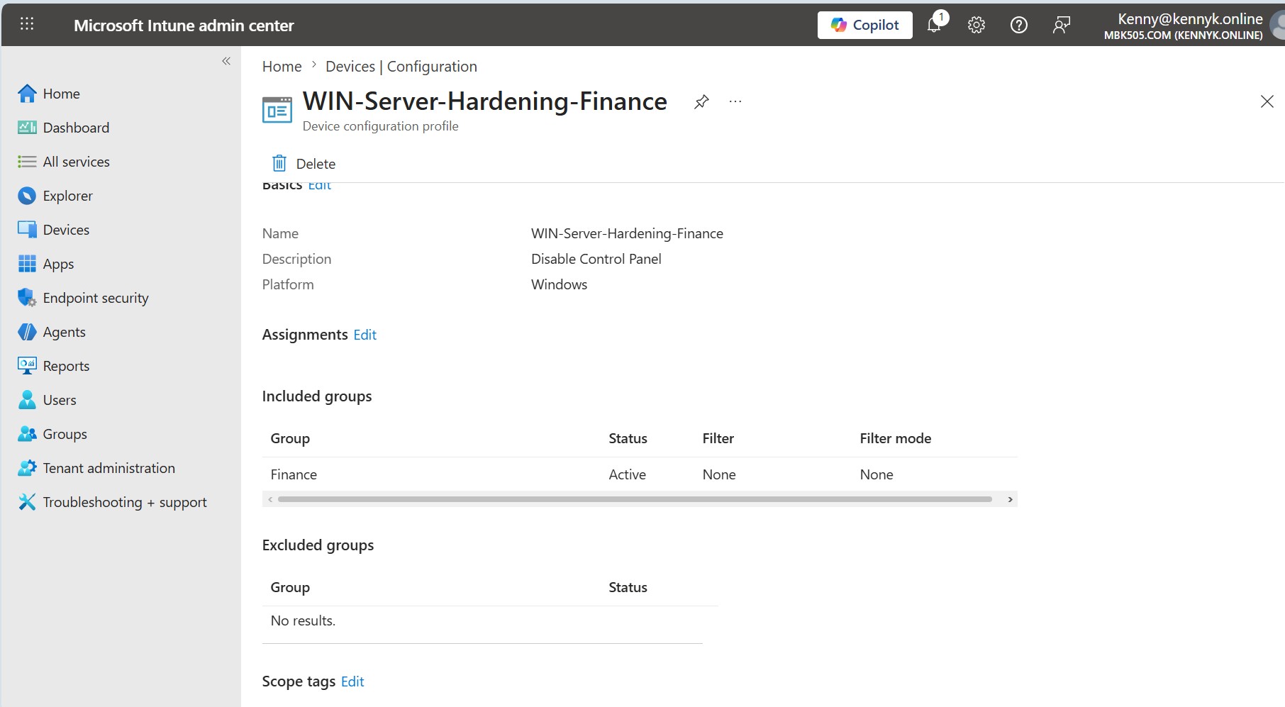 WIN-Server-Hardening-Finance Policy Detail